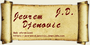 Jevrem Đenović vizit kartica